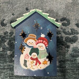 Holiday Snowman Candle holder‎